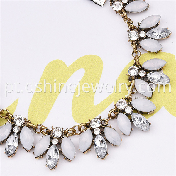 Flower Crystal Pendant Women Necklace